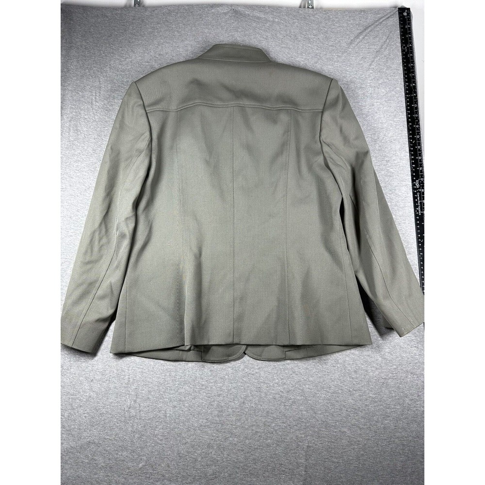 Talbots Size 14p Green Button Front Jacket Mandar… - image 6